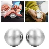 BESTOYARD Massage Hand Balls Toys Fitness Balls Stainless Steel Adults 2pcs