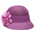 thumbnail image 1 of Sombrero Cloche Gatsby de Lino para Mujer EPOCH con Flor de Encaje, 1 of 3