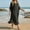 Swim-8Black, variant on Swim Cover up for Women Plus Size Full Coverage Kaftan Cover up Dress Beach Coverups V Neck Loose Beachwear Vacation Cruise Resort Swimsuit Cover up Beach to Boardwalk