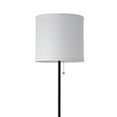 thumbnail image 3 of Mainstays Classic 56.5" Black Finish Shaded Floor Lamp with White Fabric Shade, Adult Use., 3 of 8