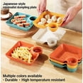 thumbnail image 5 of Sauce Separated Plate with Dipping Saucer, Dumpling Serving Tray for Chips, Snacks, Appetizers, Multipurpose Condiment Dish, 5 of 6