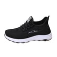 thumbnail image 3 of Domzle Men Wide Width Lightweight Breathable Running Shoes Workout Non Slip Work Arch Support Comfortable Shoe Black, 3 of 5