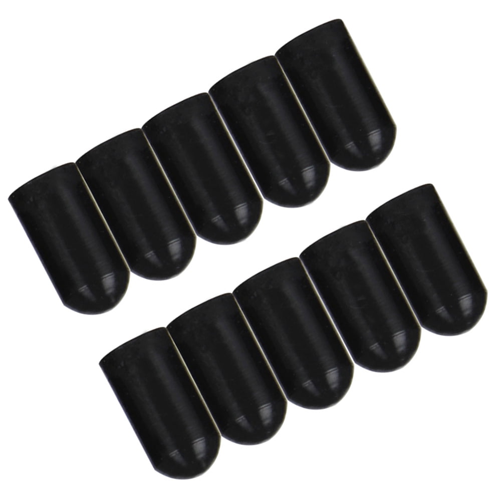 Masteelf 30 Pcs Black Drumstick Silent Tip Dampeners for Noise Reduction Accessories