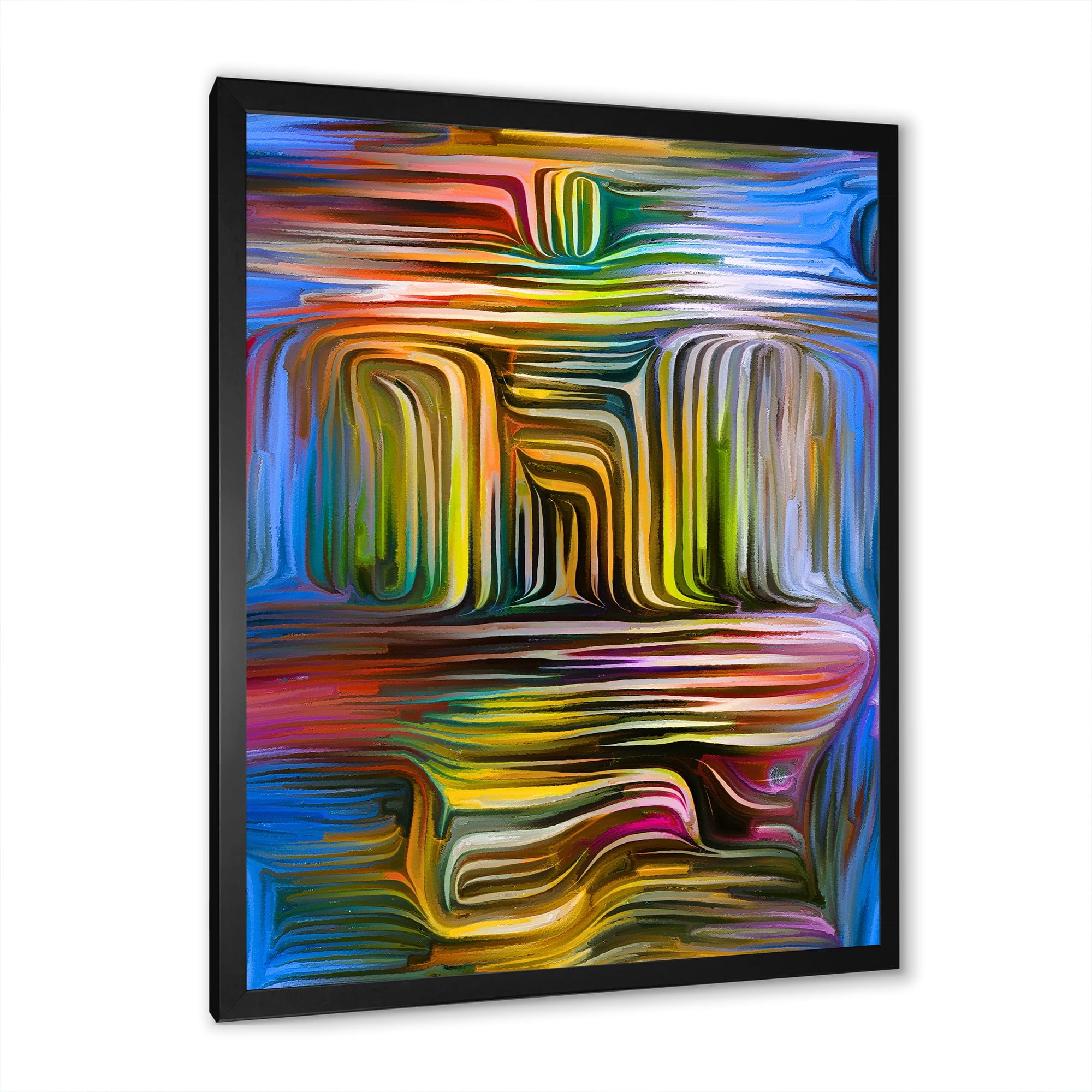Designart 'Colour Spiral Fusion VIII' Modern Framed Art Print