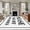White, variant on 3'x5' Area Rugs, Brown Letter Indoor Outdoor Area Rug for Living Room Bedroom, Modern Minimalist White Text Striped Washable Bathroom Rugs Kitchen Floor Carpet Mats Home Decor Aesthetic