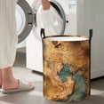 thumbnail image 5 of Fuzoiu Antique Map Adventure Scene Print Circular Hamper,Laundry Basket with Handle,Collapsible Laundry,Dirty Clothes Storage Basket,for Bedroom Bathroom Dorm Living Room-Medium, 5 of 6