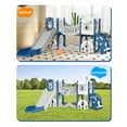 thumbnail image 3 of KORIMEFA 8 in 1 Toddler Slide, Kid Slide for Toddlers Age 1-3 with Ring Toss, Basketball Hoop, and Telescope, Indoor Outdoor Slide Toddler Playset Toddler Playground, 3 of 19