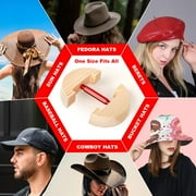 Hat Stretcher for Fitted Hats, Adjustable Hat Stretcher Fitted Hat Size 7 to 8 1/2, Hat Jack Stretcher, Hat Reshaper Fits All Cap - Solid Wood, Heavy Duty of Hat Extender