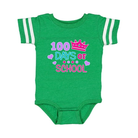 

Inktastic 100 Days of School in Pink and Purple with Crown Gift Baby Girl Bodysuit
