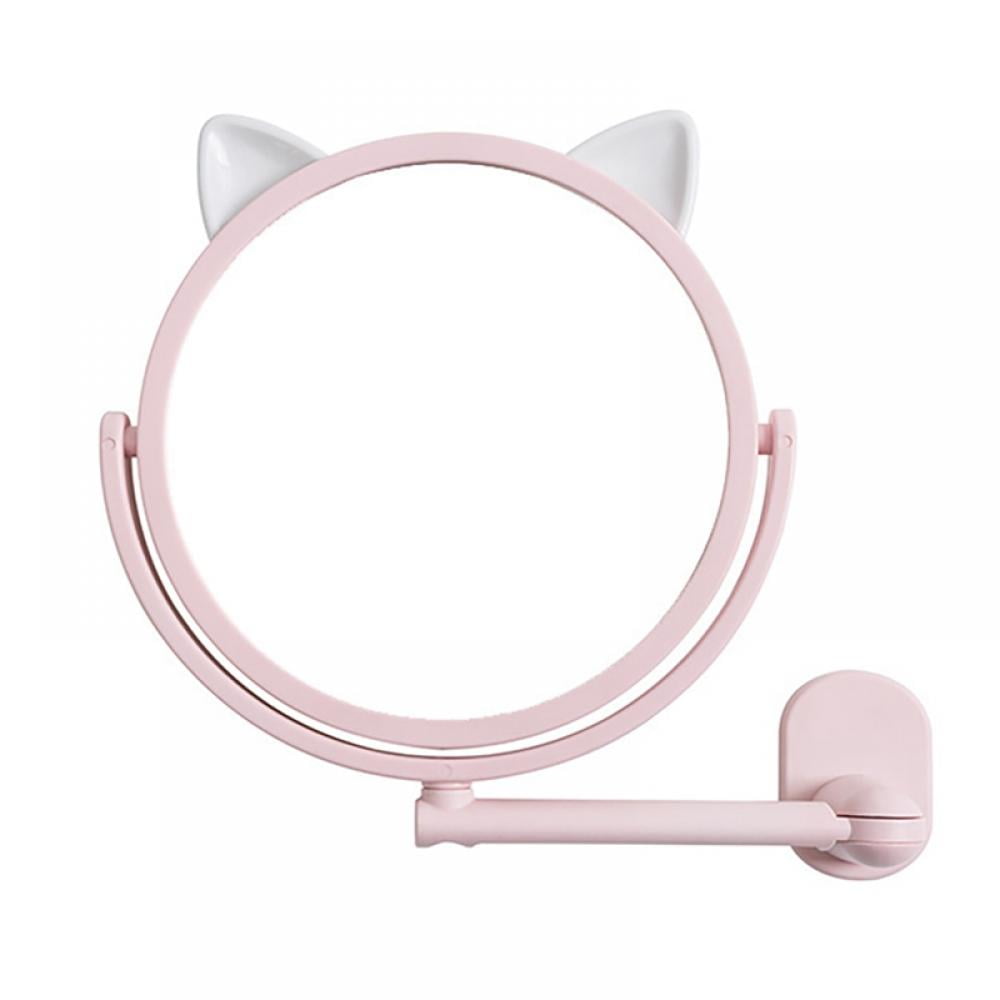 Wall Mounted Makeup Mirror,rotatable WallMounted Shaving Mirror, Punch