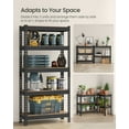 thumbnail image 6 of 5-Tier Heavy-Duty Storage Shelves, Boltless Adjustable Shelving Unit 1929 lb Capacity, 11.8 x 29.5 x 59 Inches, Garage Organizer, Rustic Brown, 6 of 6