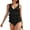 j-Black18946, variant on Women One-Piece Swimsuits Casual Solid Color Sleeveless V Neck Bathing Suit Ladies Sexy Slim Fit Retro Ruffle Swimsuits Summer Beach Pool Party Comfortable Soft Breathable Swimwear,Navy,Xxl