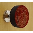 thumbnail image 2 of IBA Indianbeautifulart Red Engraved Knobs Wooden Cupboard Door Knobs Pull Handle Pack of 10, 2 of 3