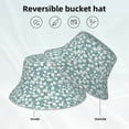 thumbnail image 2 of Yiaed Floral Print Reflective Stripe Bucket Hat Unisex Funny Outdoor Fisherman Cap Beach Sun Hat, 2 of 5