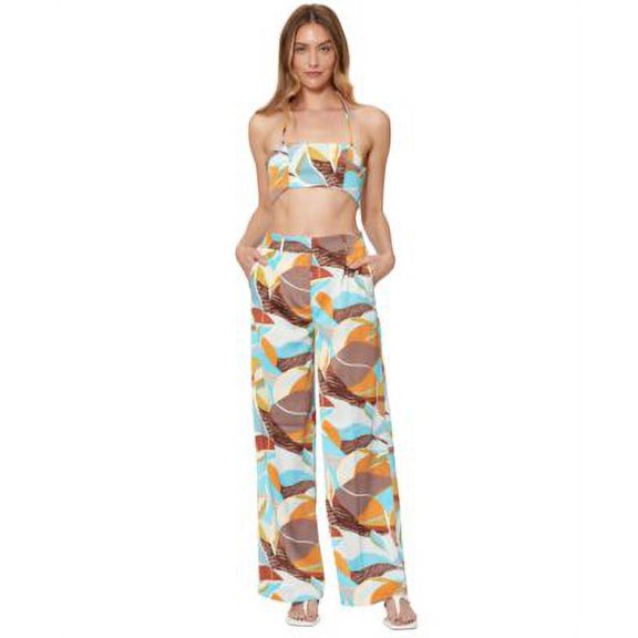 MSRP $40 Sofia Richie Satin Bralette Printed Top ONLY Multicolor Size Large