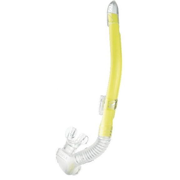 Gull Canal Stable Clear Silicone Snorkel, Neon Shimmer