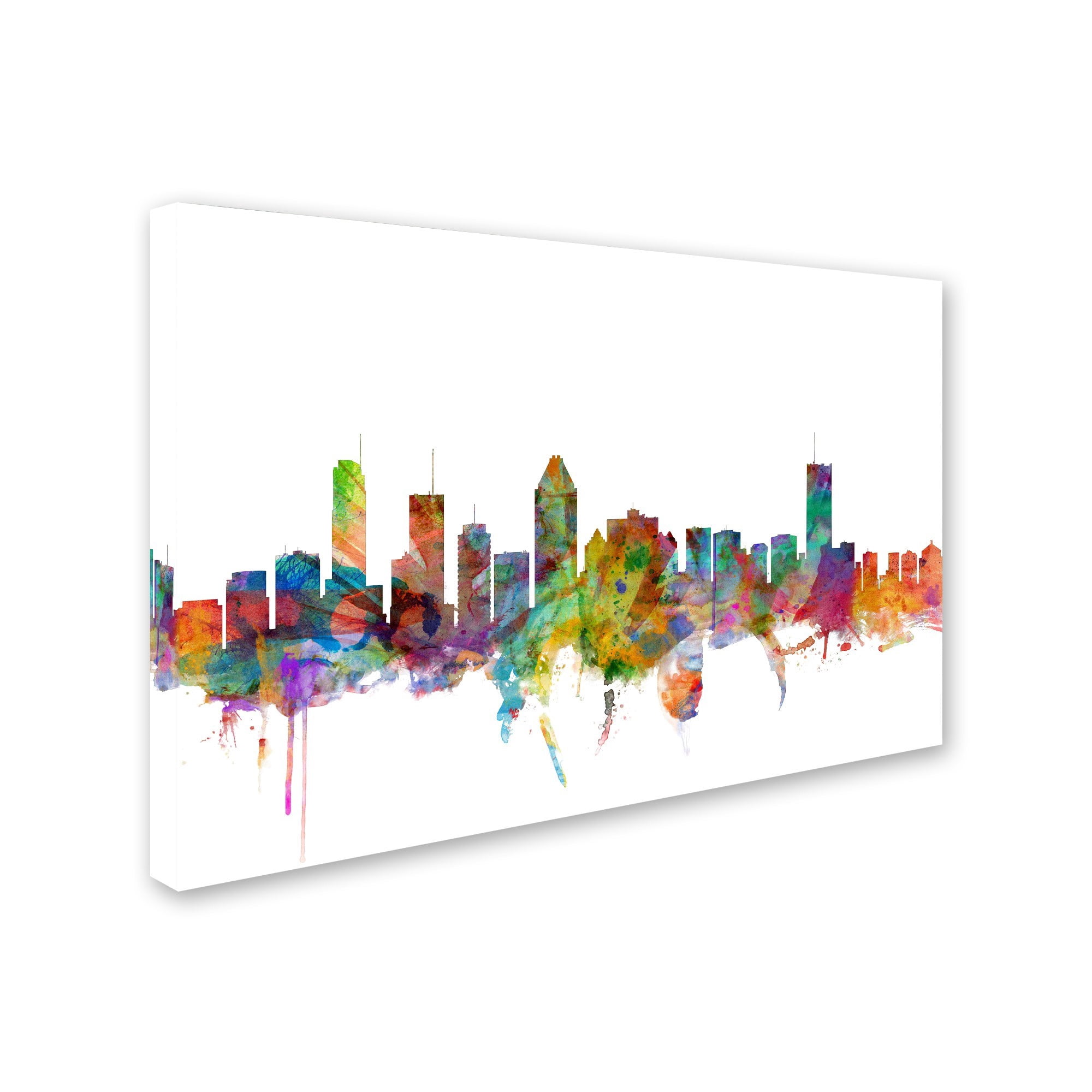 Trademark Fine Art "Montreal Canada Skyline" Canvas Art by Michael Tompsett