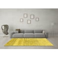 thumbnail image 3 of Ahgly Company Indoor Round Abstract Yellow Contemporary Area Rugs, 5' Round, 3 of 4