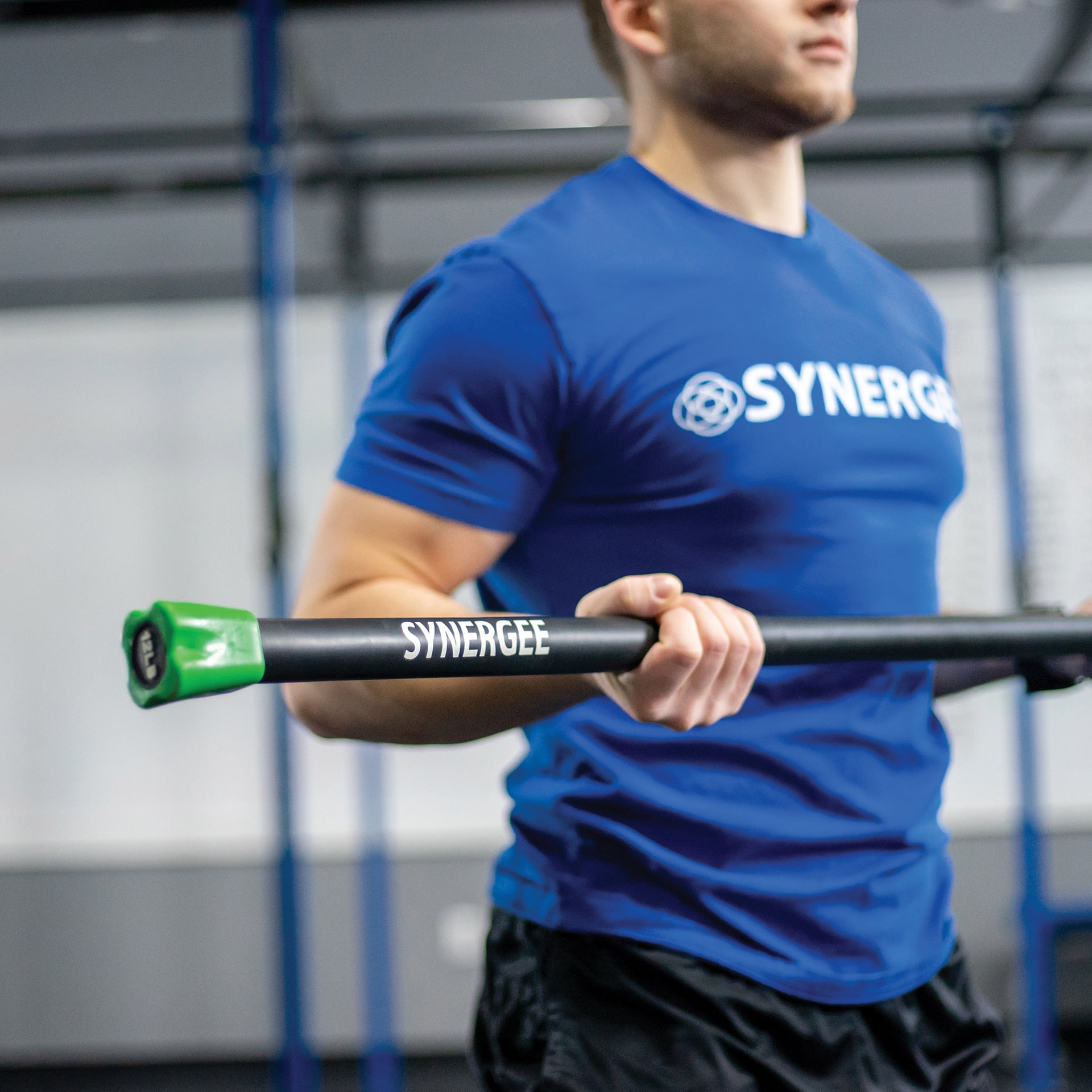 Synergee Workout Bar - 12lb - Padded Weighted Bars – Body Bar Toning Exercises, Strength & Condition