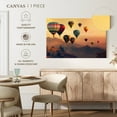 thumbnail image 5 of Elephant Stock Sunset Hot Air Balloons Wall Art - Horizontal Canvas Wall Art - Living Room Wall Decor - Transportation Canvas - Gray And Orange Decor - 24" x 16", 5 of 8