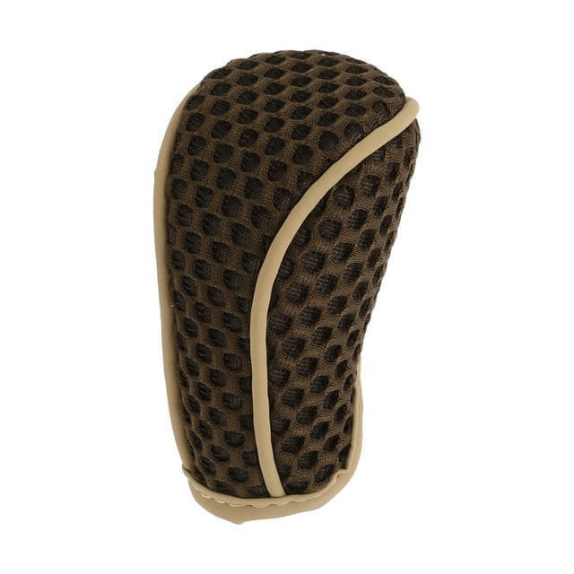 Unique Bargains 1 Pcs Universal Car SUV Truck Manual Gear Shift Knob Cover Dark Brown Fabric