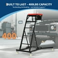 thumbnail image 4 of Creeper de Moteur Supérieur Robuste de 400 Lb avec Hauteur Réglable de 49 à 76 Po, Plateau Rembourré et Roulettes Verrouillables à 360 Degrés, Creeper Roulant Rabattable sur le Moteur pour Camion VUS Garage Atelier Réparation, Rouge B, 4 of 7