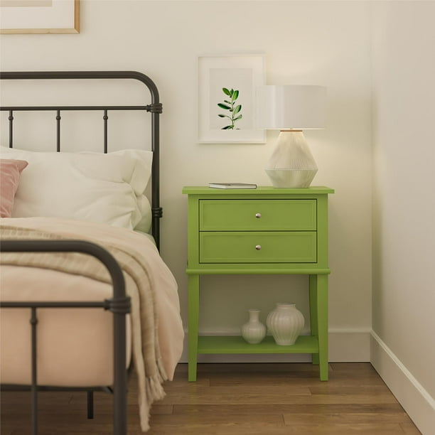 Desert Fields Eclectic Boho Accent Table With 2 Drawers Green Walmart Com Walmart Com