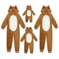 thumbnail image 4 of Matching Christmas Pjs for Family Reindeer Print Onesie Pajamas Hoodie One Piece Xmas Sleepwear Outfits, 4 of 8