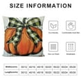 thumbnail image 5 of JRXY Fall Pillow Covers Autumn Pumpkin Buffalo Plaid Throw Pillow Cover Thanksgiving Cushion Case for Home Couch Sofa Farmhouse Indoor Outdoor Decorative 24x24in, 5 of 5