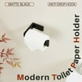 thumbnail image 3 of KOKOSIRI Porte-Papier Hygiénique Noir pour Salle de Bain Distributeur de Papier Mouchoir Porte-Rouleau de Toilette Support Méga Rouleaux Mural en Acier Inoxydable B2009BK, 3 of 7