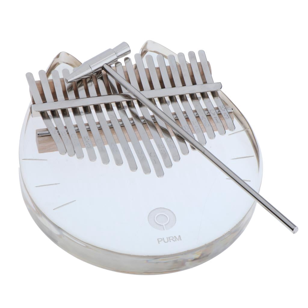 LeeQinersw Portable New Cute 17 Key Kalimba Acrylic Finger Mbira Thumb Piano Gift 157x130mm