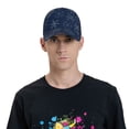 thumbnail image 4 of Balery Snowflake Dark Blue Gorra de béisbol de tamaño ajustable para correr, entrenar y actividades al aire libre. Gorra de papá para todas las estaciones., 4 of 6