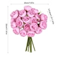 thumbnail image 3 of Artificial Peony Bouquet 27 Heads Faux Silk Flowers in Raffia Wrap Realistic Fake Peonies for Home Decor Vase Flowers for Living Room Table Centerpiece Wedding Farmhouse 1PCS, 3 of 6
