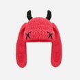 thumbnail image 3 of Knit Beanie Hats Cute Bunny Long Ears Funny Hat Winter Cap Warm Knit Rabbit Crochet Skull Cap Outdoor Slouchy Hat ski hat, 3 of 8