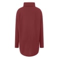 thumbnail image 4 of GEWSEY Womens Long Sleeve Tops Turtleneck Sweatshirt Fall Fashion 2025 Air Essentials Tunic Tops (Red, M), 4 of 5