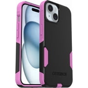OtterBox iPhone 16e, 15, 14, & 13 Commuter Series Case - Midnight Mauve (Black & Pink) - Slim & Tough - Pocket-Friendly - with Port Protection