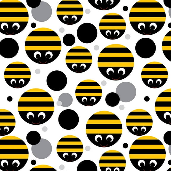 Bumble Bee Party Girl Birthday Premium Gift Wrap Wrapping Paper Roll Pattern