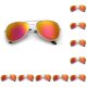 thumbnail image 3 of Sonducket Gafas de sol clásicas individuales de alto rango diferentes cómodas mano de obra fina gafas redondas de nuevo estilo dorado + rojo Oro + Rojo 10piezas Sonducket CBP275238, 3 of 4