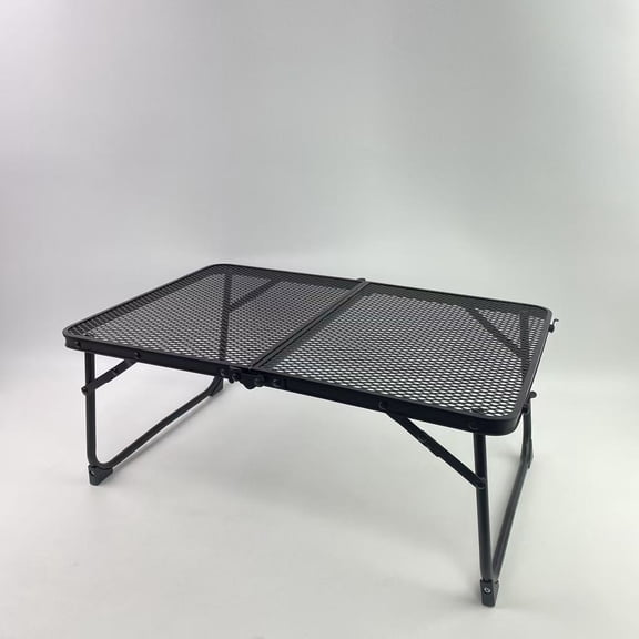 Minochy Folding table, Adjustable Height, Folding, Mesh Top, Portable for Outdoor, Indoor, Beach, BBQ, Picnic, Travel, RV, Black