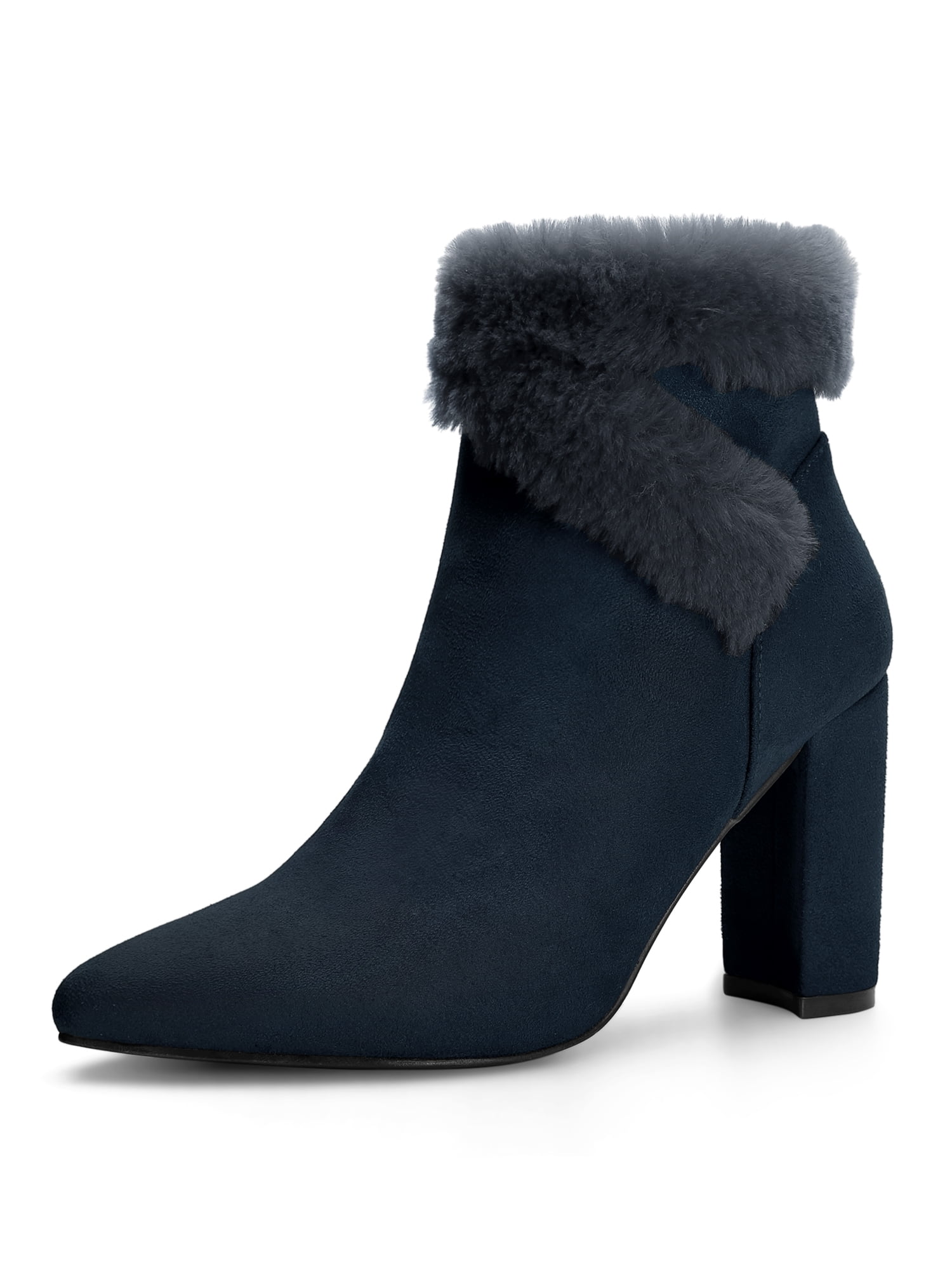 navy leather ankle boots size 6