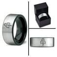 thumbnail image 4 of Black Promise Ring Set Gamer Tungsten Birthday Couples Cool Rings Gift for Brother Mom Men, 4 of 8