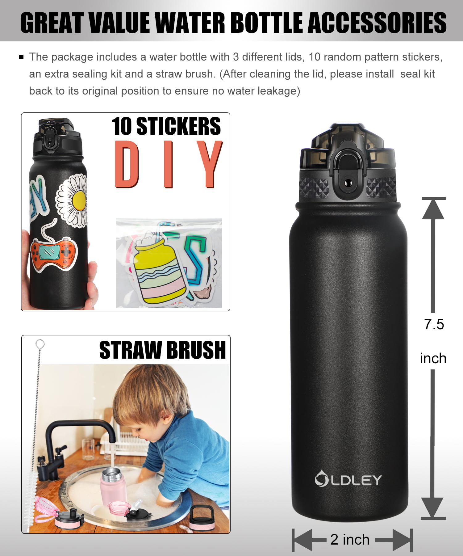 Shop Eddy®+ Kids 14 oz Bottle, Stainless Steel Single Wall and More