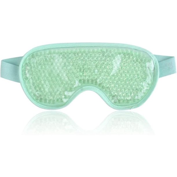 Máscara de ojos de gel refrescante, máscara de ojos fría reutilizable para ojos hinchados, paquete de hielo para ojos con respaldo de felpa suave para ojeras, migraña, alivio del estrés - ve