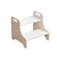thumbnail image 3 of simhoa Wood Step Stool Furniture Portable Two Step Stool for Adults Kitchen Nursery White, 3 of 8