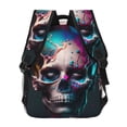 thumbnail image 4 of Fotbe Modern Abstract Colorful Skull B Pattern Casual Backpack for School, Travel, and Outdoor Activities - Durable, Lightweight, and Comfortable, 4 of 5