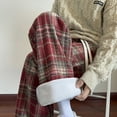 thumbnail image 5 of Aimik Hanes Mens Lounge Pants Comfy Pajama Pants Plaid Pajama Bottoms with Pockets Drawstring Pj Bottoms Pants Warm Plaid Lounge Pj Bottoms for Men-Red L, 5 of 5