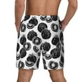 thumbnail image 4 of Uemuo Hand Drawn Tomatoes Pattern Mens Swim Trunks Quick Dry Board Shorts with Mesh Lining, Stretch Beach Shorts Quick Dry No-Chafing Board Shorts-Small, 4 of 9