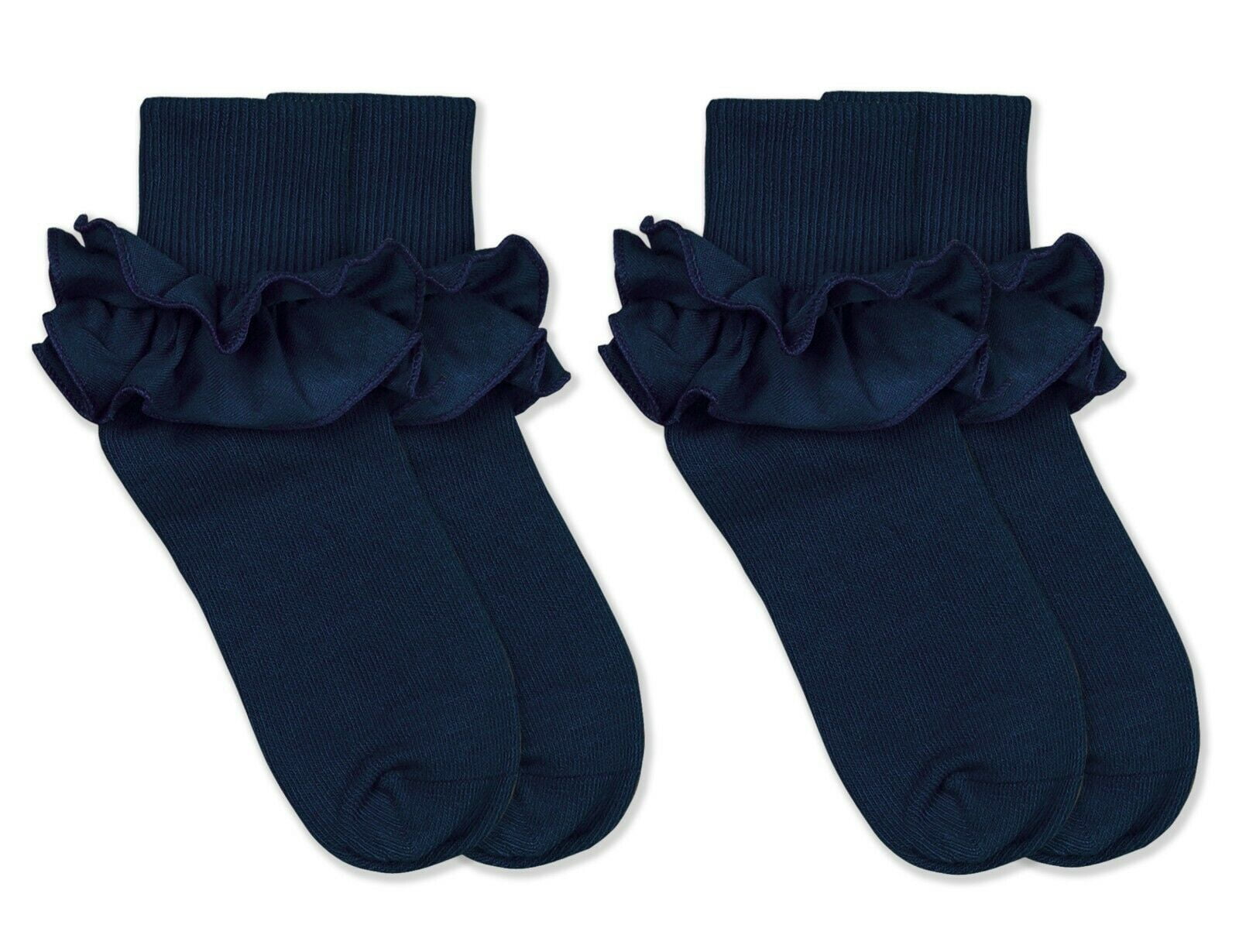 Jefferies Socks Girls 2-6X Misty Ruffle Turn Cuff 3 Pair Pack Socks