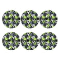 thumbnail image 2 of Disketp Football Funny Coasters,6 Pcs Leather Coasters With Holder, Perfect Housewarming Hostess Gifts,Protect Furniture From Water Marks Scratch And Damage, 2 of 9