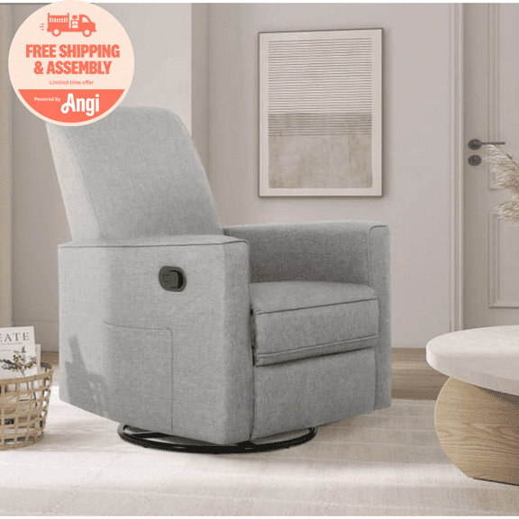 Evolur Raleigh Glider Recliner with High Backrest Support, Durable Polyester Fabric